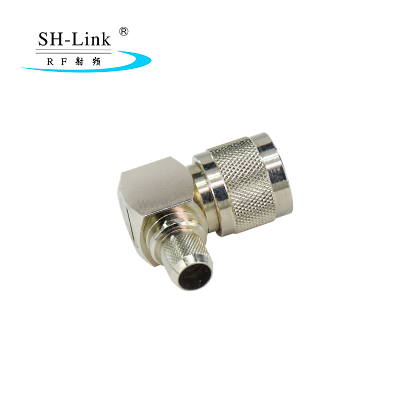 OEM right angle N plug type connector for LMR240cable,brass material